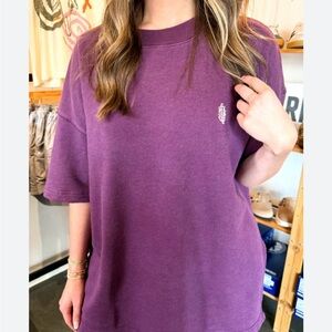 Free People Plum Short Sleeve Tee NWOT